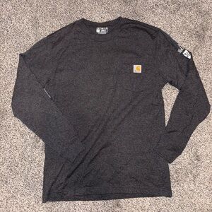 Carhartt Grey Long Sleeve Logo Tee